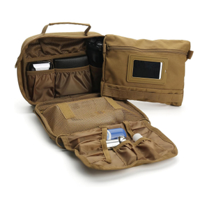 Durable and Multi-Pocket Hanging Tactical Toiletry Bag with Mirror for Travel