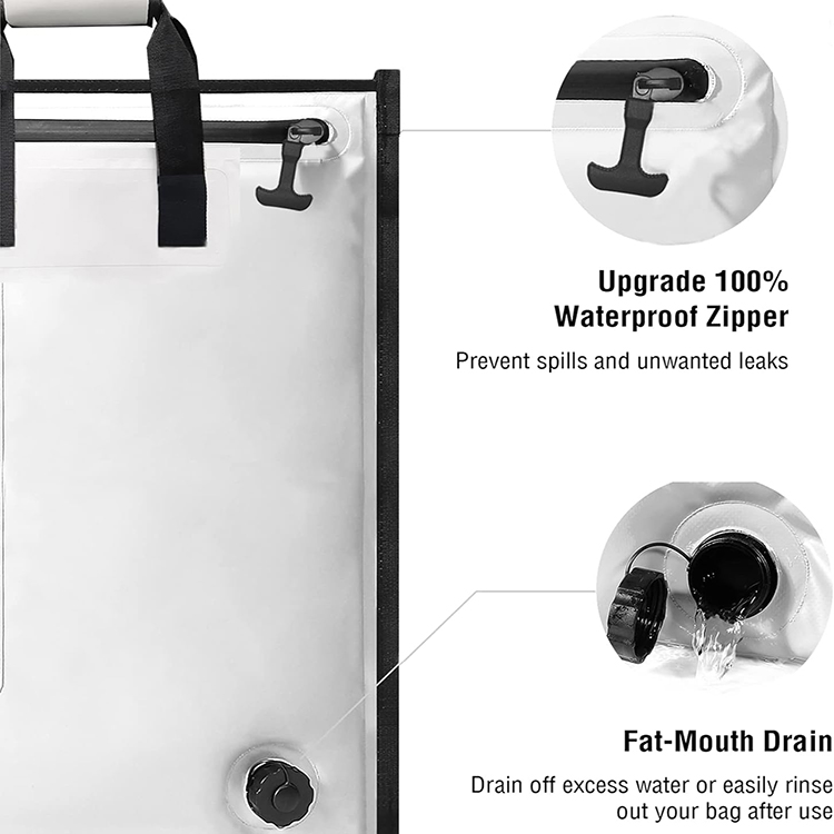 Waterproof and Portable Large Fish Kill Bag with Grain Hole and 3 handles