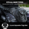 Motorcycle Riding Thigh Bag, Waterproof and Expandable Leg Bag with Adjustable Shoulder Strap, MOLLE System, 3-layer Storage