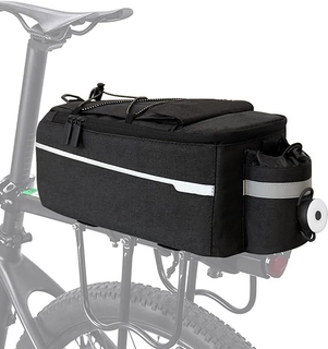 Bike Rear Rack Bag with Tail Light, Bike Truck Cooler Bag for Warm or Cold Items