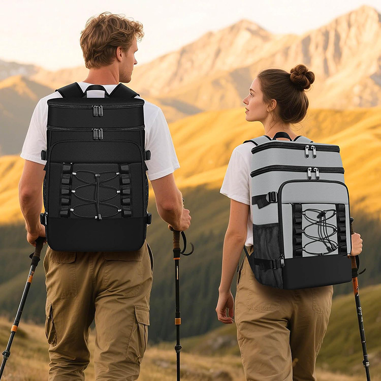 Insulated Leakproof Large Capacity Cooler Backpack with 2 Ice Packs for Camping Beach Picnic Hiking Work Lunches Travel