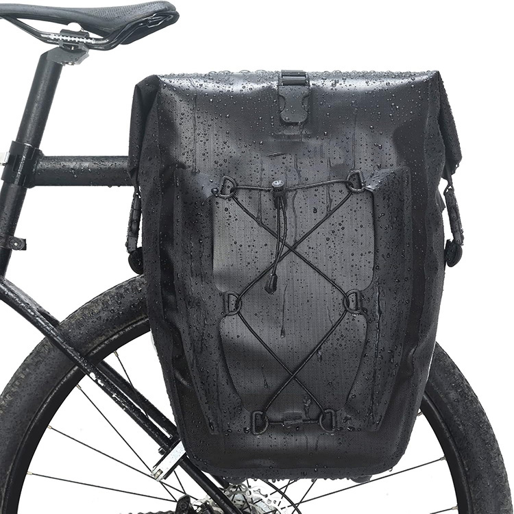 Waterproof Large Capacity Reflective cycle Pannier Bag with Rain Cover for Touring Traveling Commuting Outdoor Motorbike