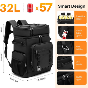 Waterproof Insulated Large Capacity Picnic Bag with Multi Pockets for Camping Beach Outdoor Travel Family Gathering