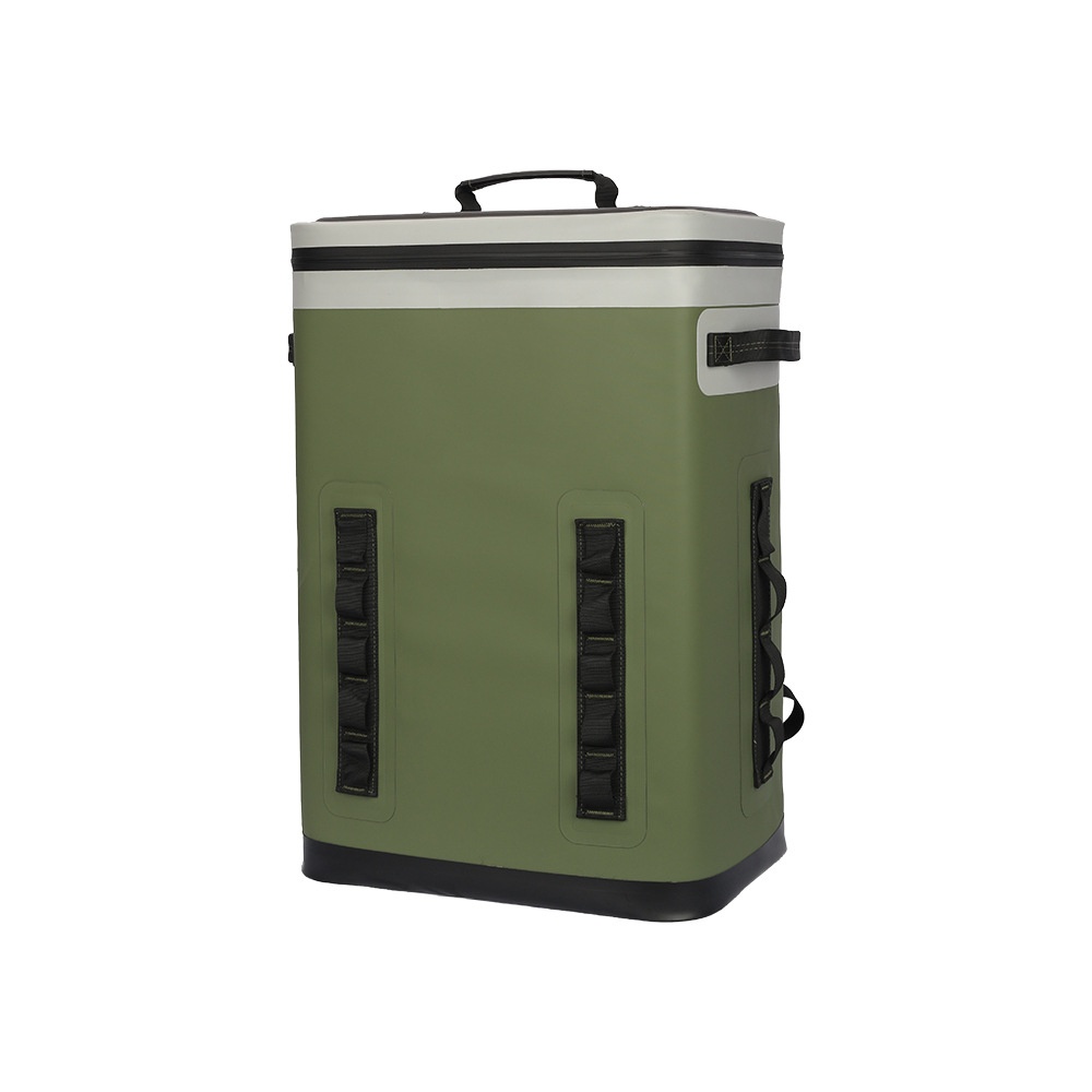 TPU Cooler Backpack with Zipper Closure Outdoor Waterproof Insulated Bag Portable Adjustable Shoulder Straps