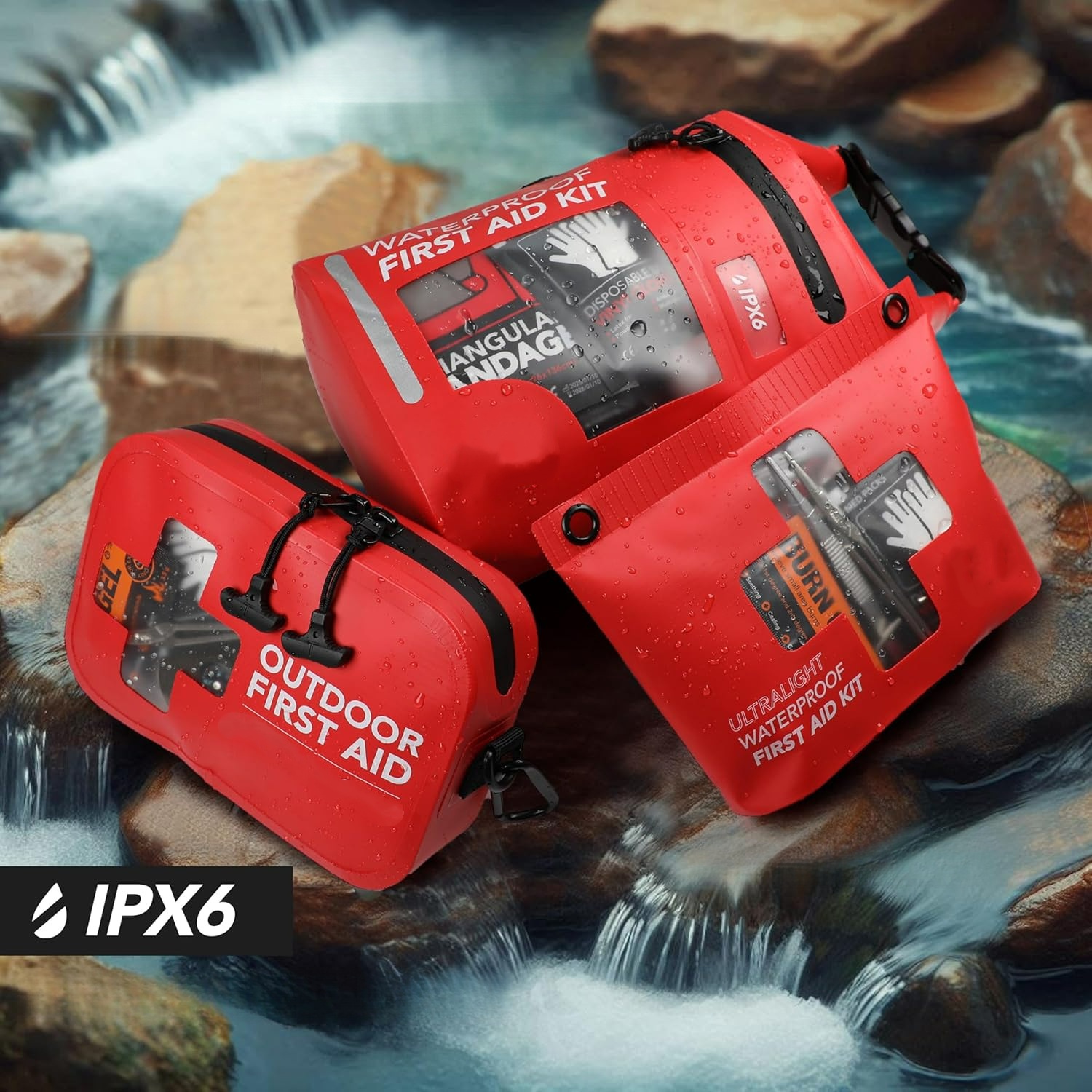 Outdoor Waterproof First Aid Kit, First Aid Supplies Storage Waterproof bag