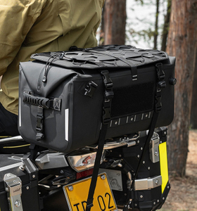 Motorcycle Rear Seat Bag, Travel Gear, Luggage Pack, Storage Pannier, Waterproof Backpack, Dual Shoulder Hardcase Tail Bag