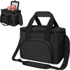 Thermal Insulated Leakproof Collapsible Lunch Bag with Dual Zipper for Work Office Outdoor Picnic Travel Daily Meal Storage Use