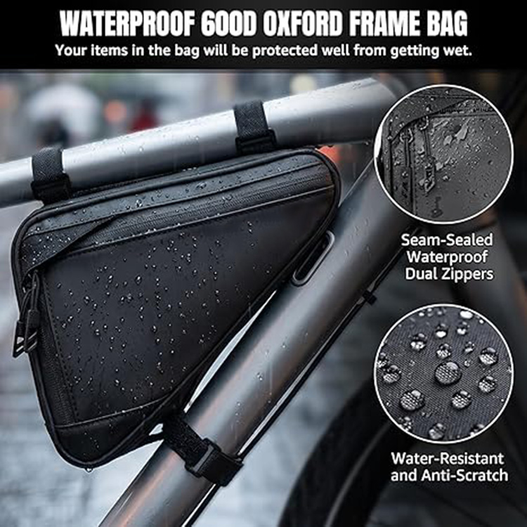 Durable Hard Shell Waterproof Large Capacity Bike Seat Bag with Quick-Release Bracket for Road Mountain Cycling Commuting
