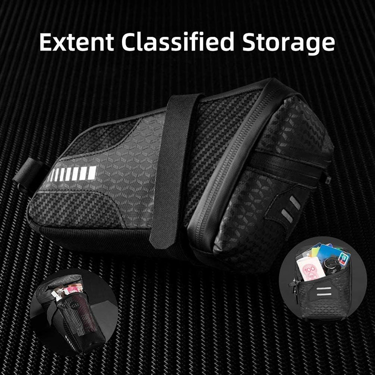 Expandable Large Capacity Waterproof Bike Pannier Bag with Reflective Stripe for Commuting Touring Grocery