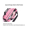 Multifunctional Waterproof Gym Yoga Sports Girl Duffle Bag with Shoes Compartment (EP-SB068) 