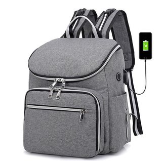 Factory Price Diaper Backpack with Multiple Pocket with USB Charger (EP-MB001)