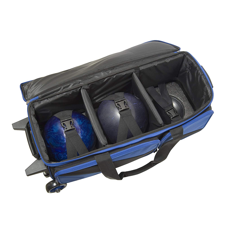 New Style Sport Tote Trolley Roller Bowling 3 Ball Bag with Wheels (EP-SB174)