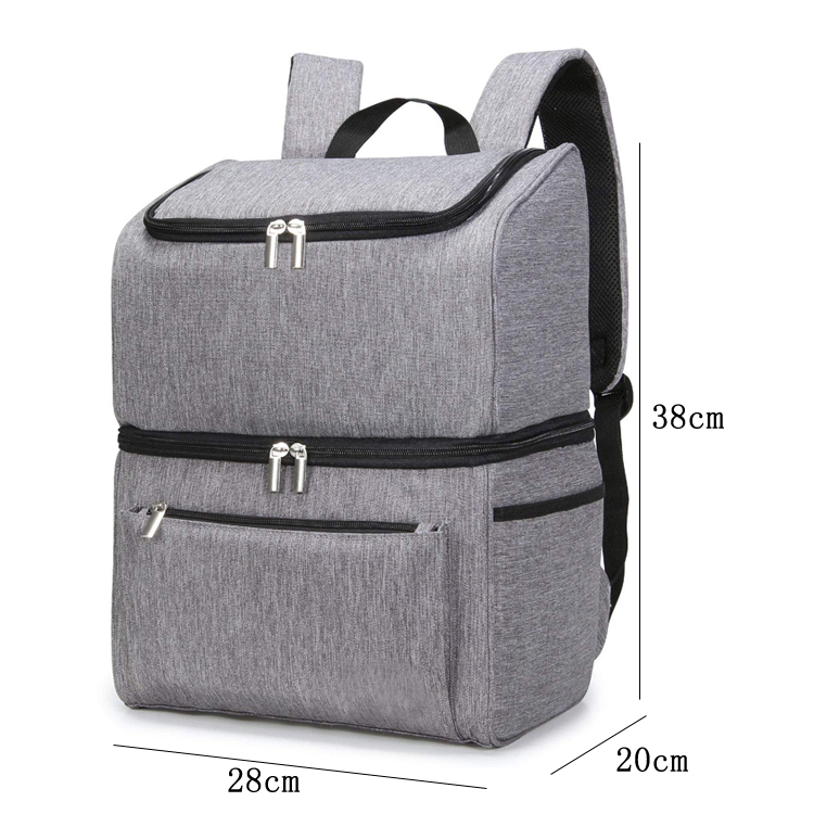 Lightweight BBQ Picnic Insulated Waterproof Thermal Double Decker Lunch Bag Cooler Bag Backpack (EP-SB278)