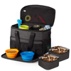 Custom Logo Pet Food Weekend Tote Dog Travel Bag with 2 Bowls (EP-TB311)