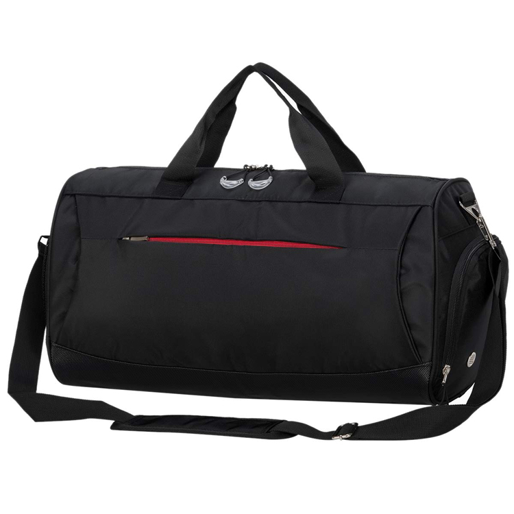 Gym sports bag with shoe compartment