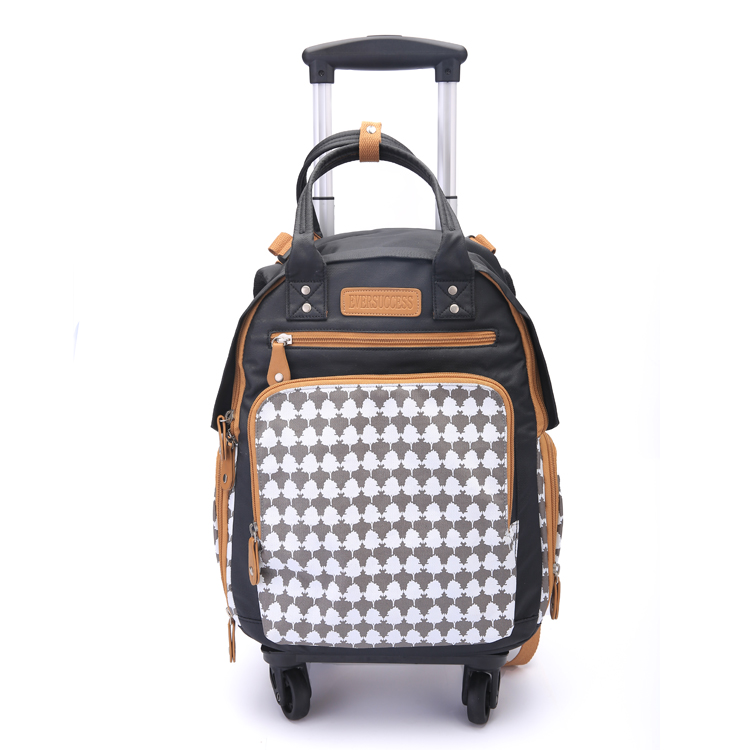 Baby Nappy Bags Mommy Diaper Bag Tote Backpack Outdoor Trolley Diaper Backpack(HC19-T01631)