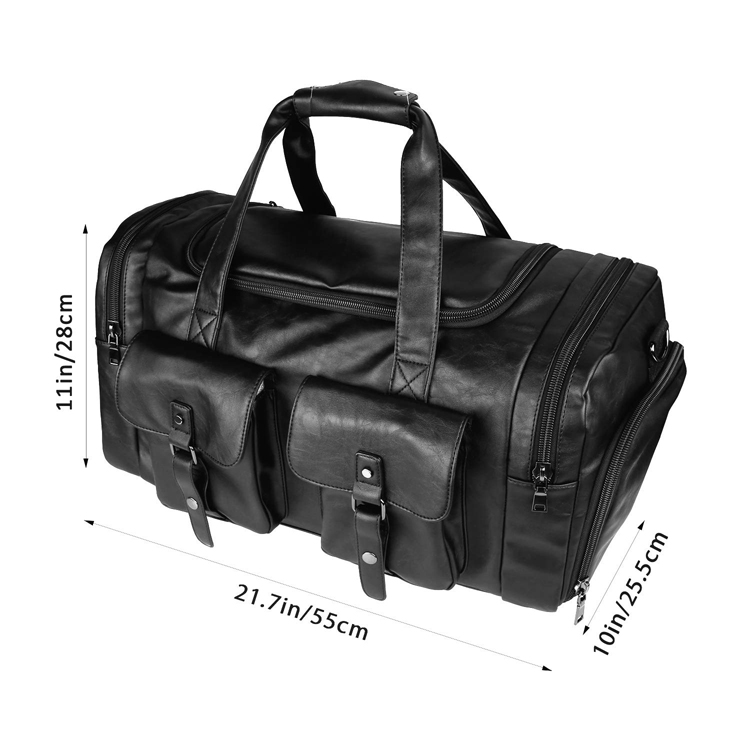 45L Gym Tote Bag Travel Duffel Bag Leather Sports Bag with Shoes Compartment (EP-SB061)