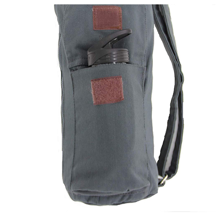 China Supplier Factory Custom Logo Design Fitness Gym Canvas Yoga Mat Bag with Pocket (EPJ-SB117)