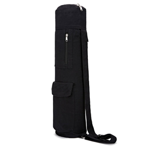 China Supplier Factory Custom Logo Design Fitness Gym Canvas Yoga Mat Bag with Pocket (EPJ-SB118)