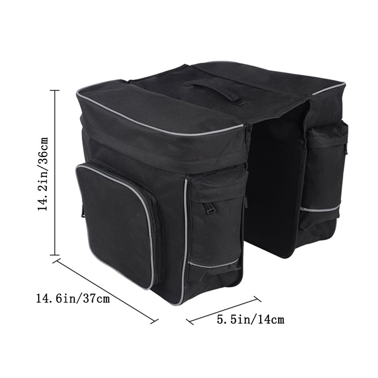 Cheap Custom Logo Bike Pannier Trunk Basket Back Seat Shelf Pouch Cycling Bicycle Rack Bag (EPJ-SB080)