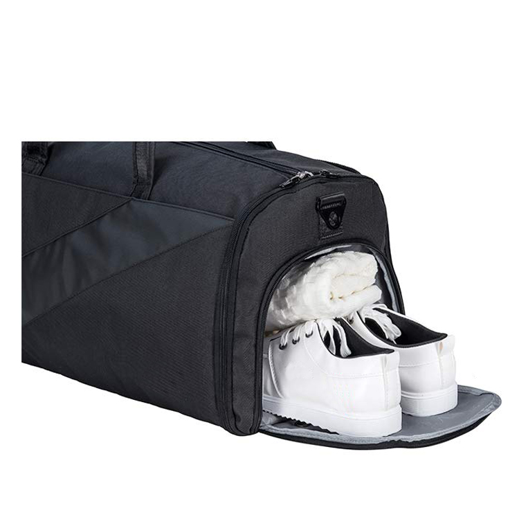 Quanzhou Factory Woman Girl Travel Fitness Duffel Sports Holdall Bag with Shoe Compartment (EPJ-SB031)