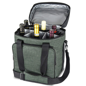 Hot New Fashion Custom Tote Cooling Waterproof Thermal Insulated Wine Bottle Cooler Bag (EPJ-SB133)