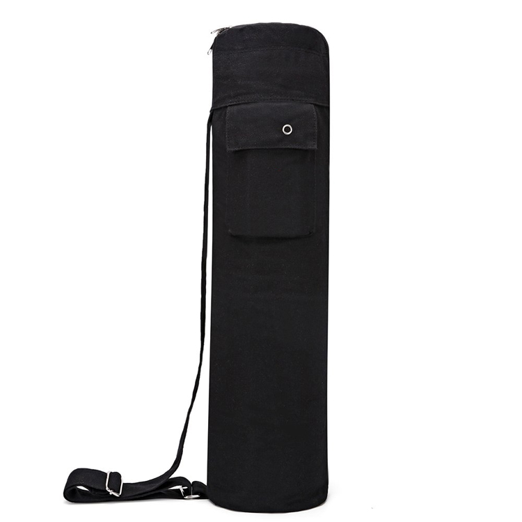 China Supplier Factory Custom Logo Design Fitness Gym Canvas Yoga Mat Bag with Pocket (EPJ-SB118)