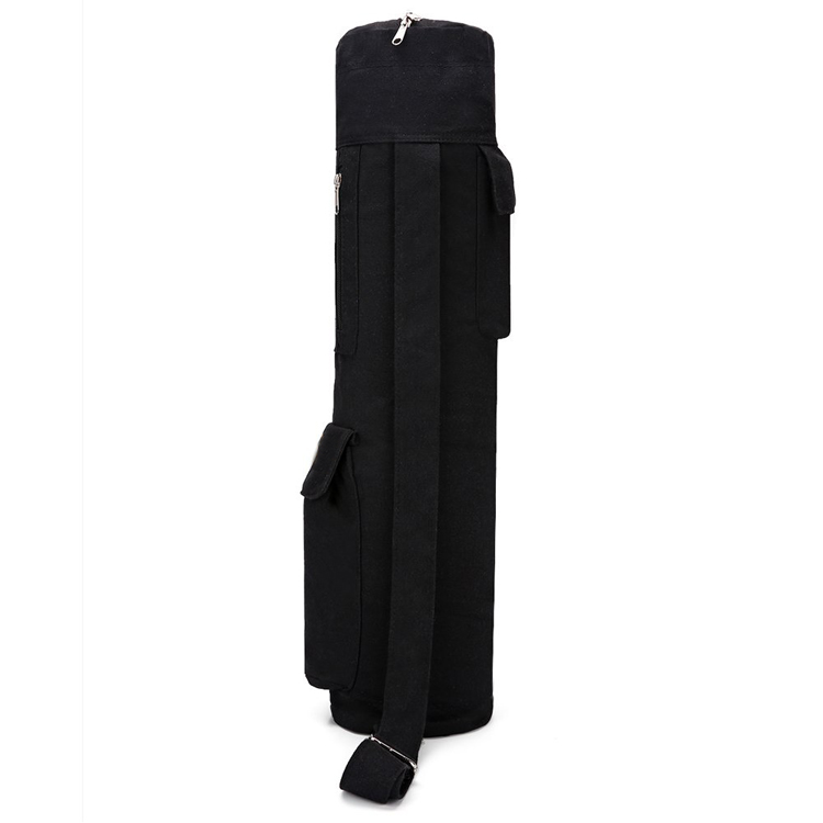 China Supplier Factory Custom Logo Design Fitness Gym Canvas Yoga Mat Bag with Pocket (EPJ-SB118)
