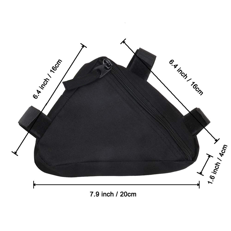Cheap Custom Logo Cycling Back Rear Travel Bag Bike Triangle Bicycle Strap-On Saddle Bag (EPJ-SB075)