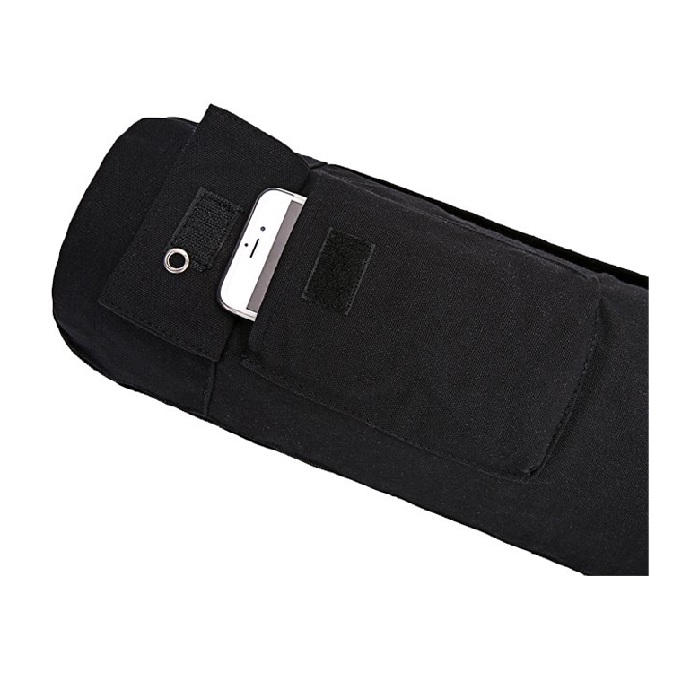 China Supplier Factory Custom Logo Design Fitness Gym Canvas Yoga Mat Bag with Pocket (EPJ-SB118)