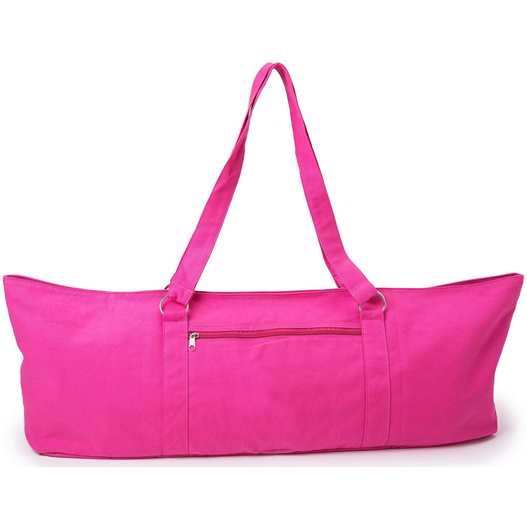 Girl Women Custom Logo Design Fitness Gym Yoga Mat Canvas Bag with Pocket (EPJ-SB115)