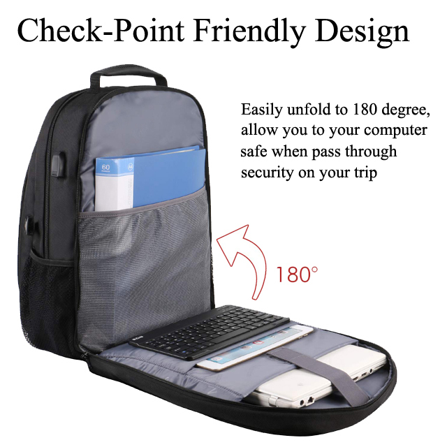 Anti Theft Backpack Fits 17"Macbook With USB Charging Port (FP-190110)