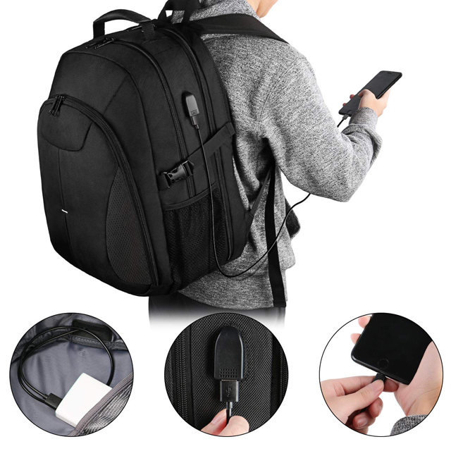 Anti Theft Backpack Fits 17"Macbook With USB Charging Port (FP-190110)